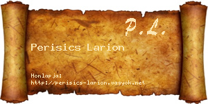 Perisics Larion névjegykártya